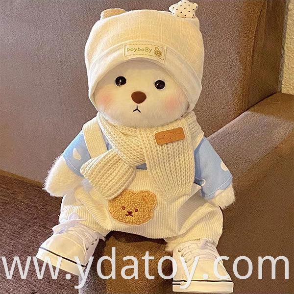 Cute plush white bear toys